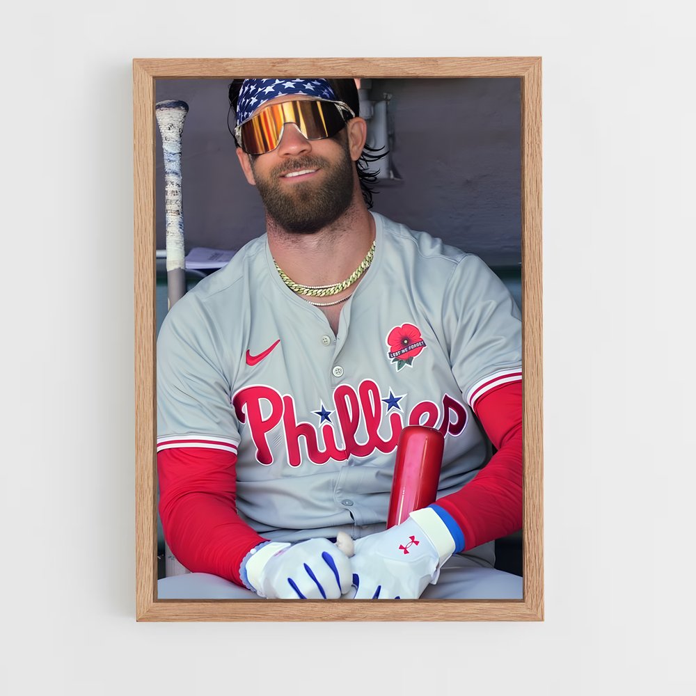 Poster Bryce en Attente – affiche Baseball (vue 4)